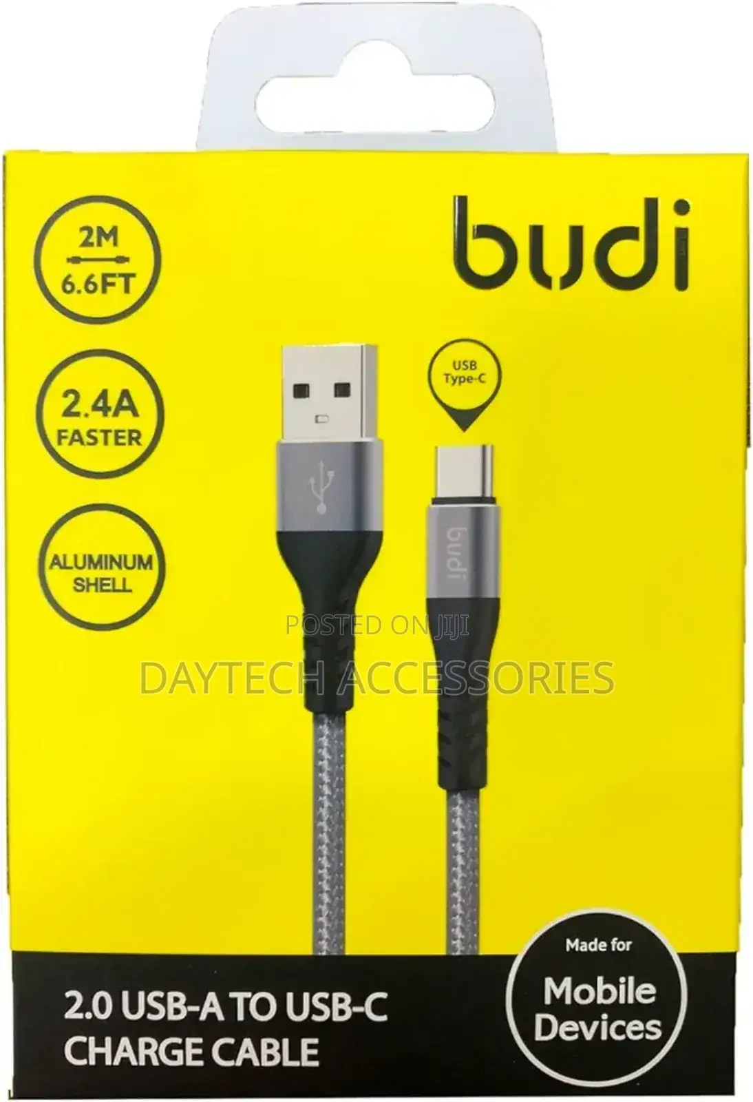 Budi Usb to Usb-C Cable 2m