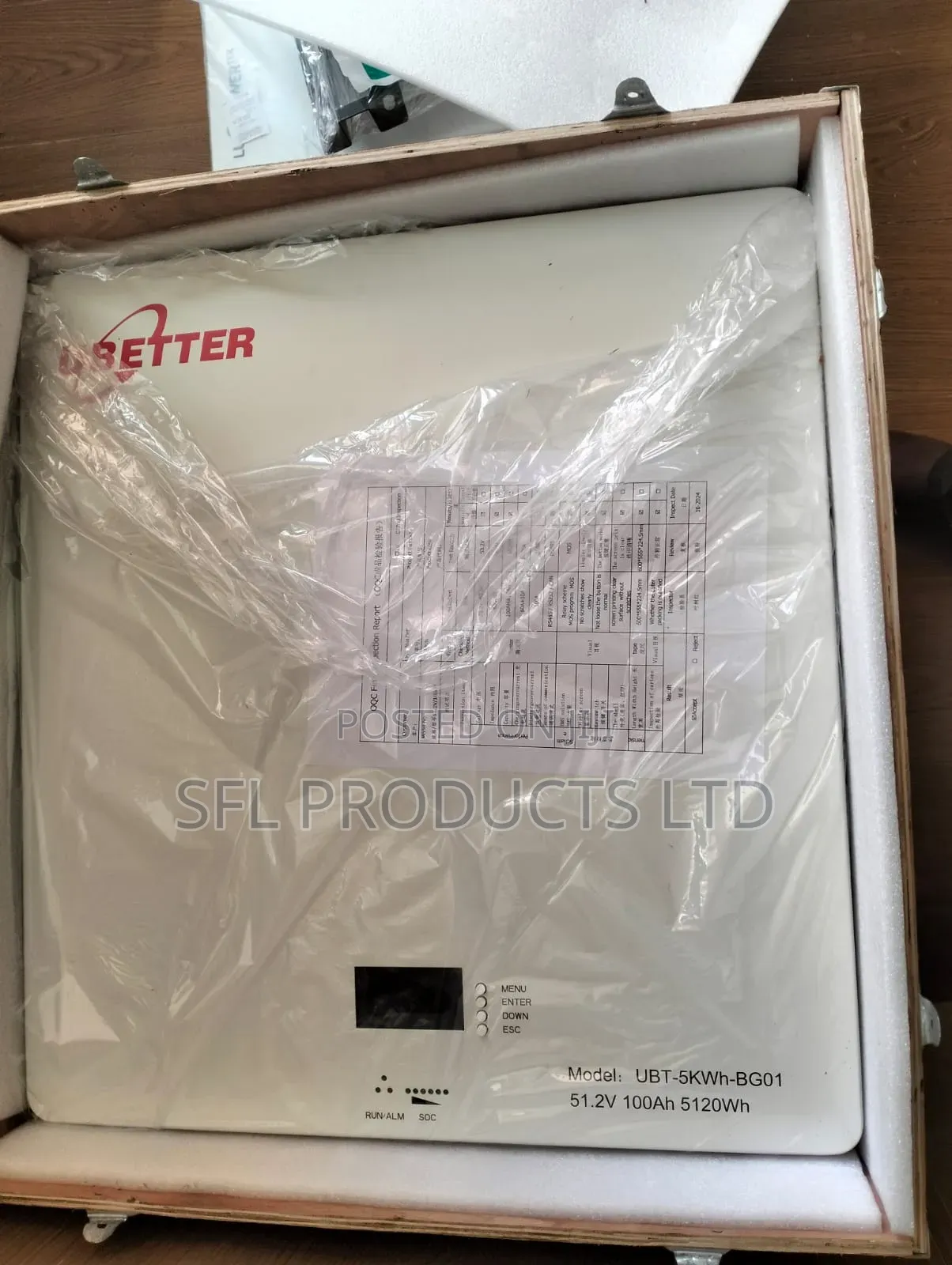 Wall-Mount Lithium Battery- 51.2v 100ah 5.12kwh