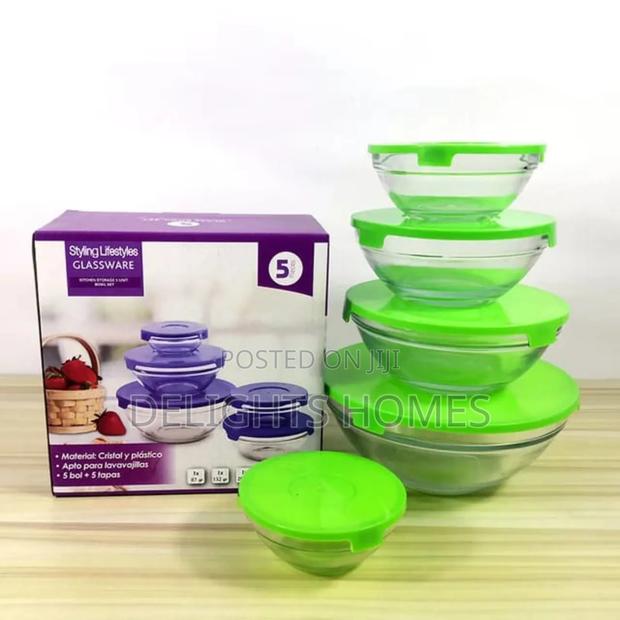 5pcs Microwavable Glass Salad Bowl's.
-Kiz - thumbnail 2
