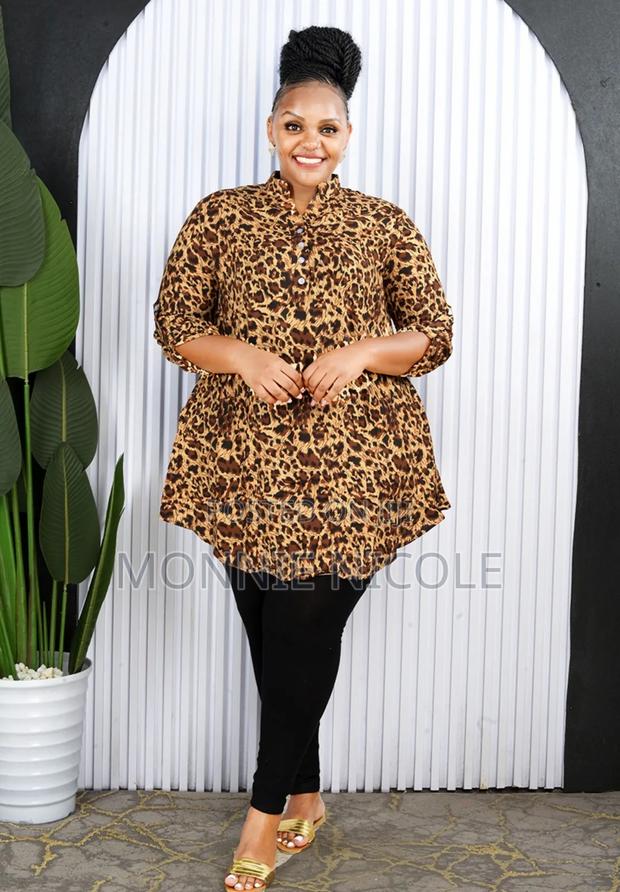 Animal Print Top Dress Plus Tight Plus Size Tops - main view