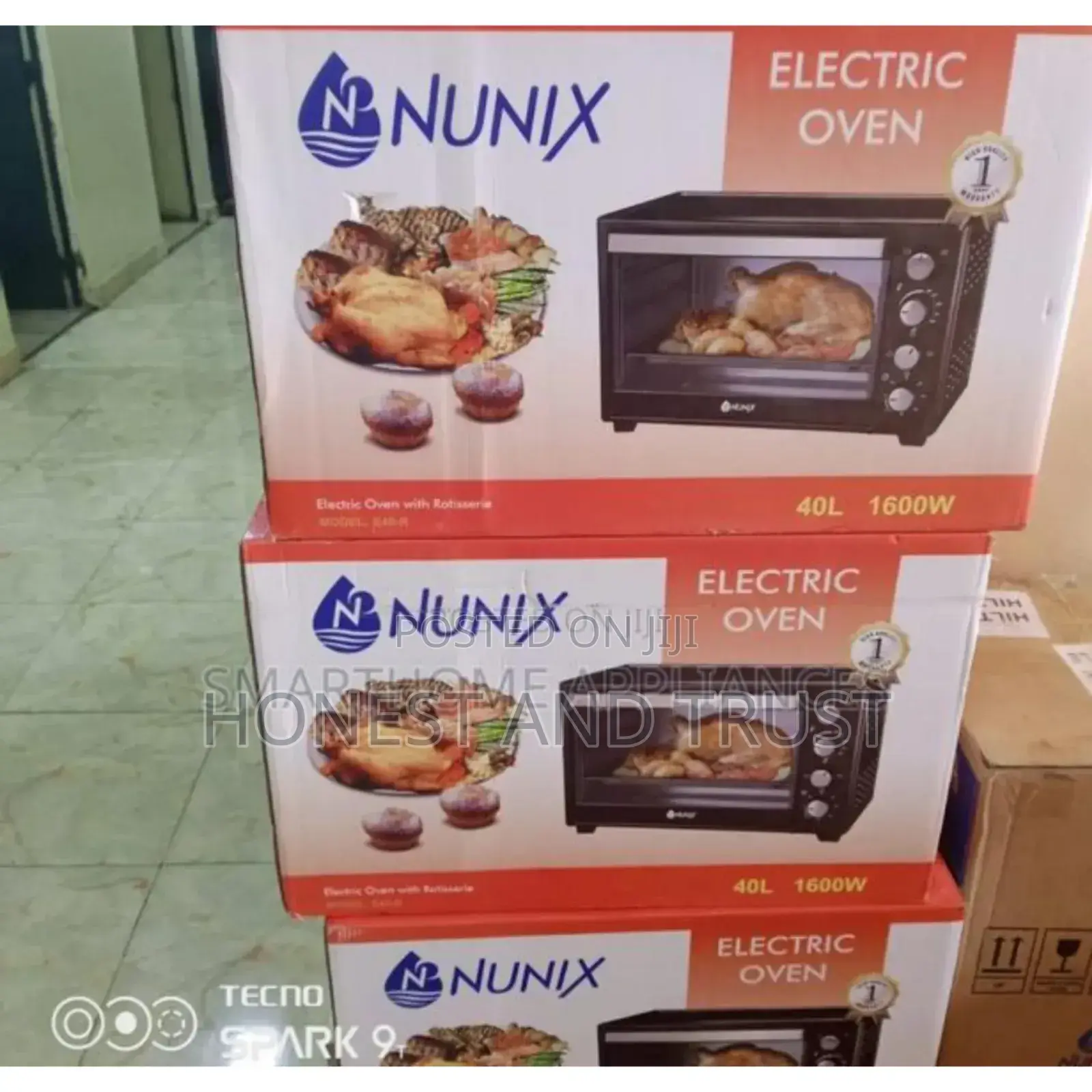 Restocked Nunuix Brand New 40litres Oven