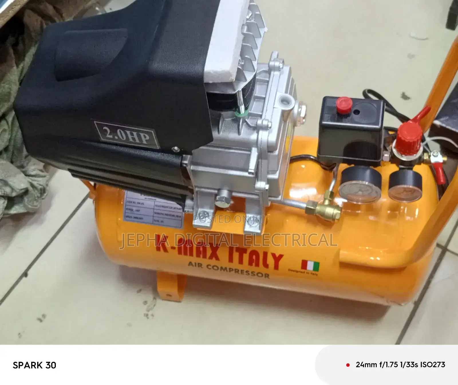 K Max Italy Air Compressor 25litres