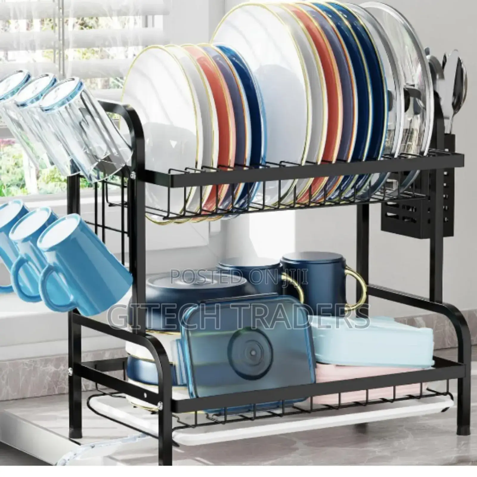 Dish Rack 2 Tier In Silver
