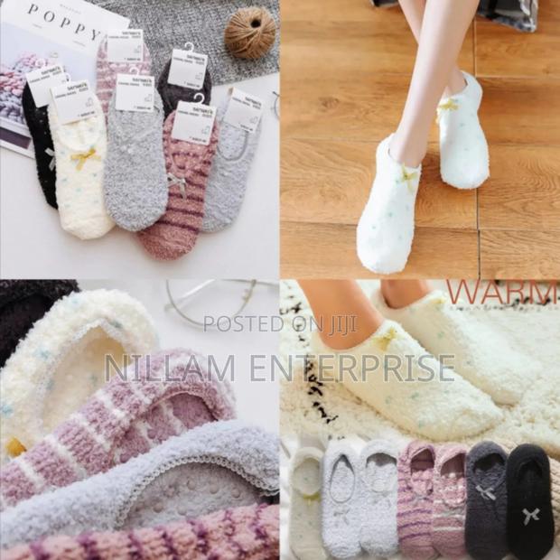 Pair Floor Socks Bow-Knot Autumn Socks - main view