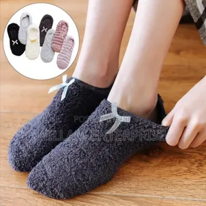 Pair Floor Socks Bow-Knot Autumn Socks