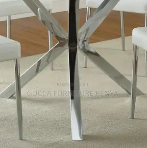 Dining Tables: Elegant Round Tempered Glass Dining Table