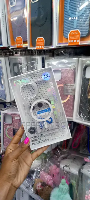 iPhone 14 Camera Lens Protector/ Stand Magsafe Case-White