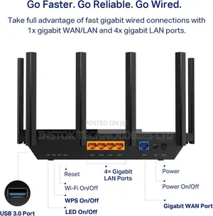 Tp-Link Archer AXE75 AXE5400 Triband Gigabit Wifi 6E Router