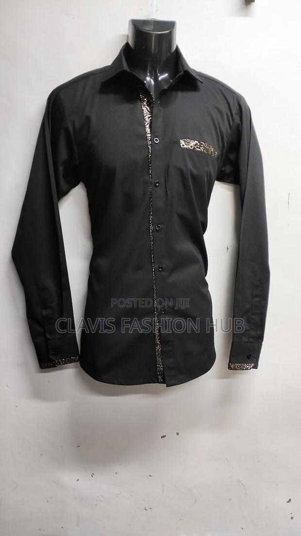Back Collar Shirt With Gold Details - thumbnail 3