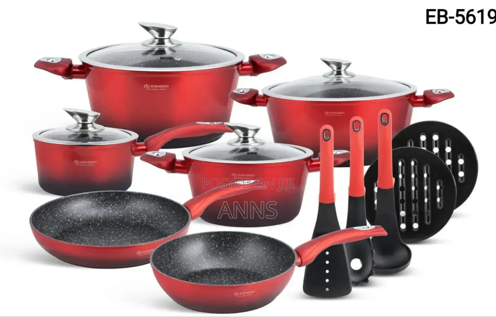 Edenberg 15 PCS Cookware Set Non-stick
