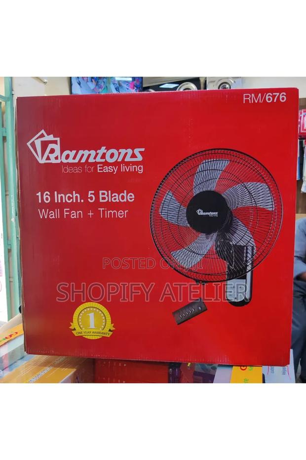 Ramtons 16" Wall Fan With Remote Control High Speed - main view