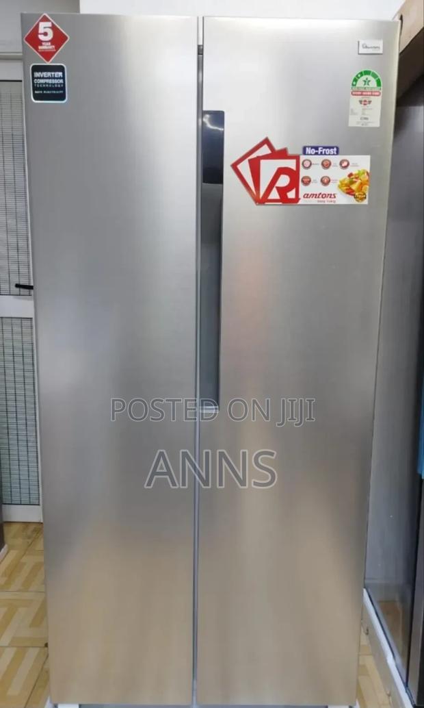 Ramtons 439L Side by Side Exceptional Fridge~ Silver - main view