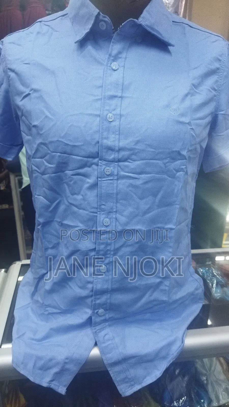 Plain Shirt Short Sleeved