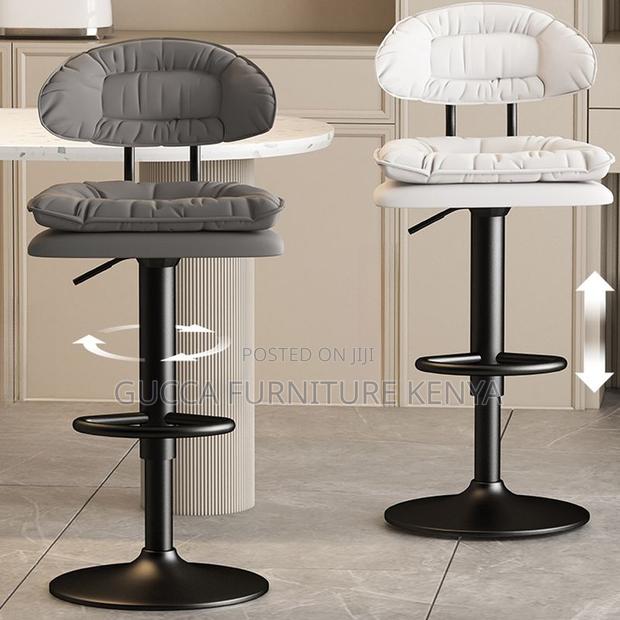 Home Chairs: Upholstered Simple Multi-Levelled Barstool - thumbnail 3