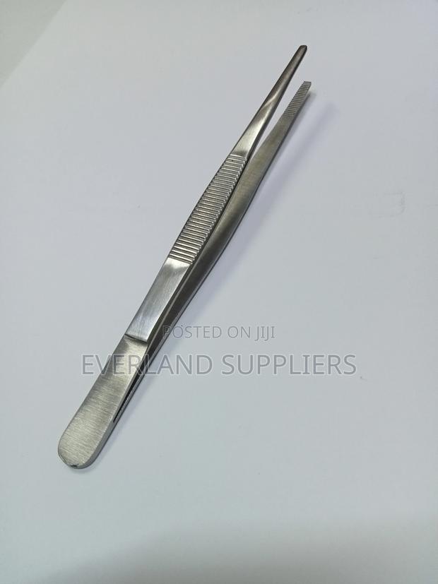 Professional Tweezers Serrated Straight Tips - main view