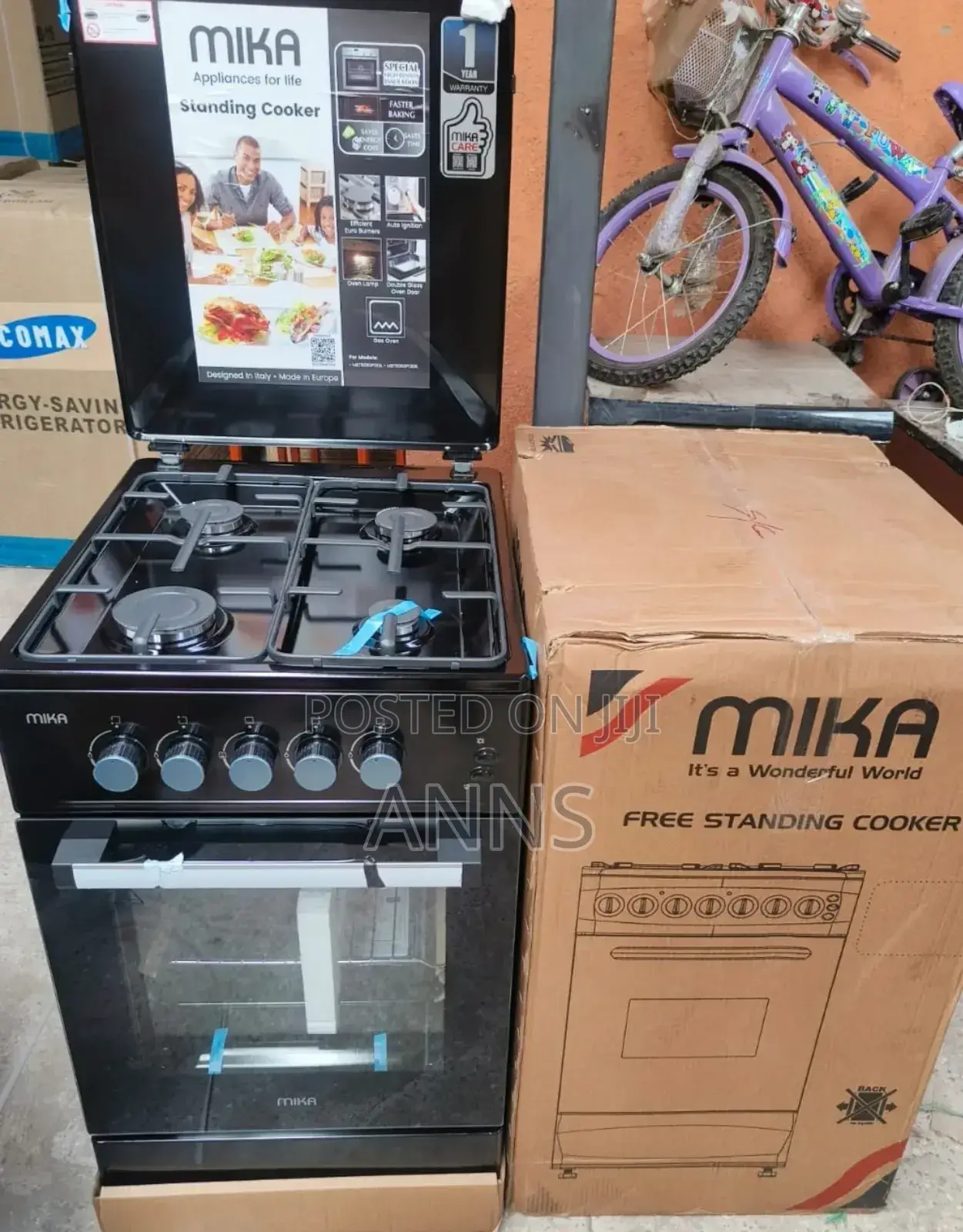 Mika Free Standing 3+1 Cooker ~50/60cm Electric Oven