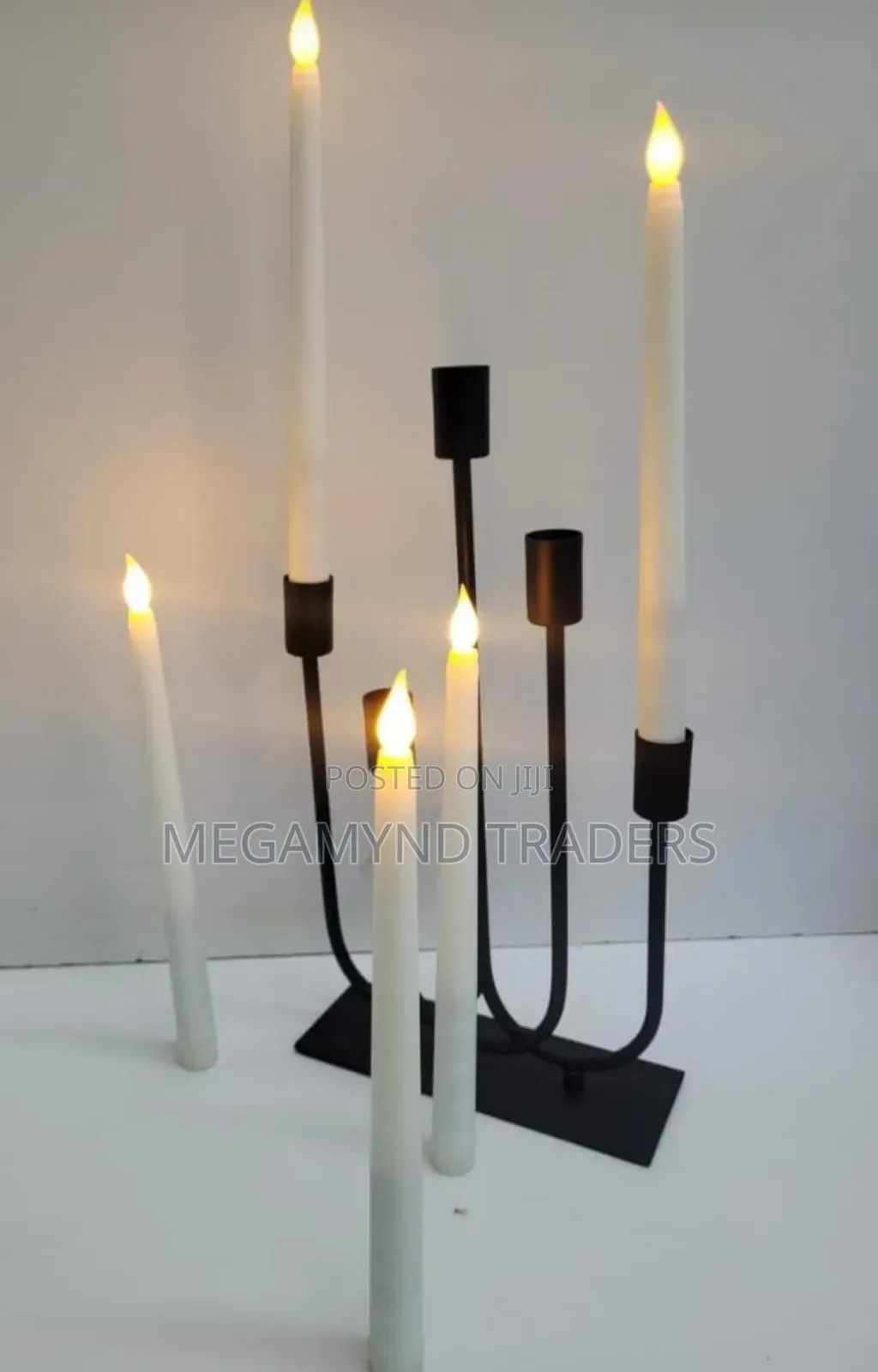 Metallic Candle Holder 6pc Led Candle