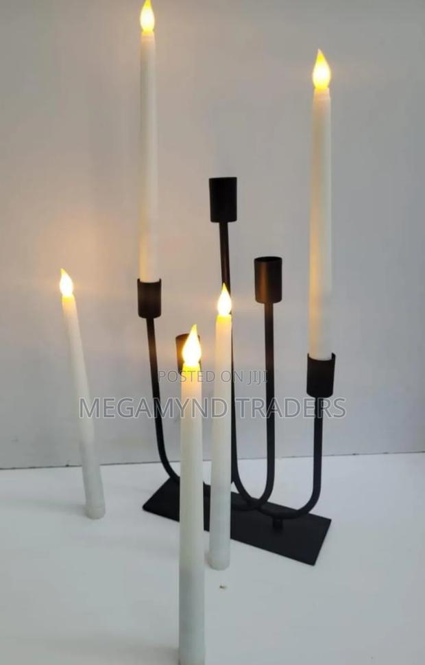 Metallic Candle Holder 6pc Led Candle
