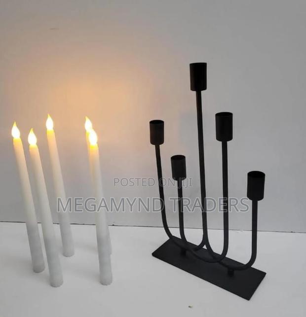 Metallic Candle Holder 6pc Led Candle - thumbnail 2