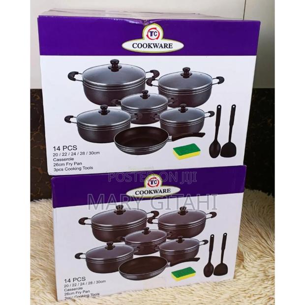 Coated Cooking Pot _,14pcs Non Stick - main view