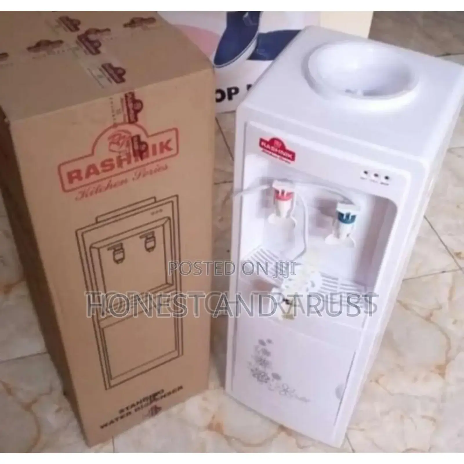 White Rashnik Two Tap Water Dispenser