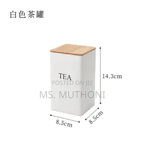 Metal Coffee Jar Set Bamboo Lid