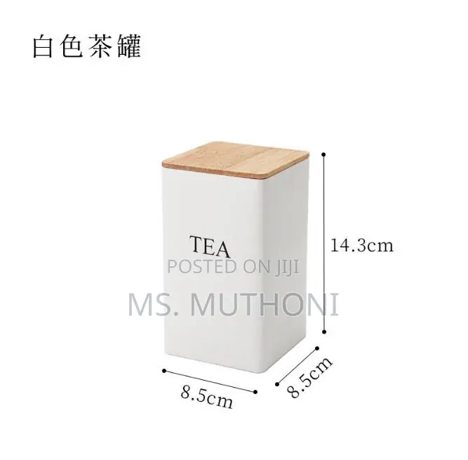 Metal Coffee Jar Set Bamboo Lid