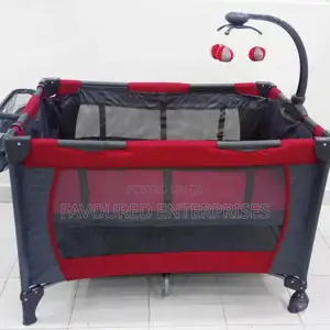 Baby Foldable Cot Red