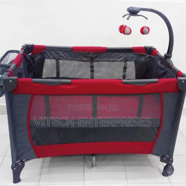 Baby Foldable Cot Red - main view