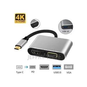 4 in 1 Type C Adapter With HDMI USB 3.0 VGA TYPE C PORT