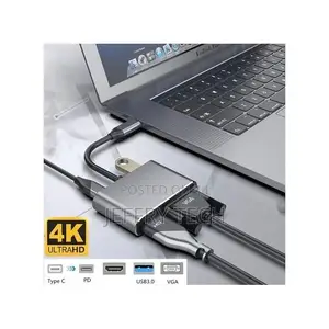 4 in 1 Type C Adapter With HDMI USB 3.0 VGA TYPE C PORT