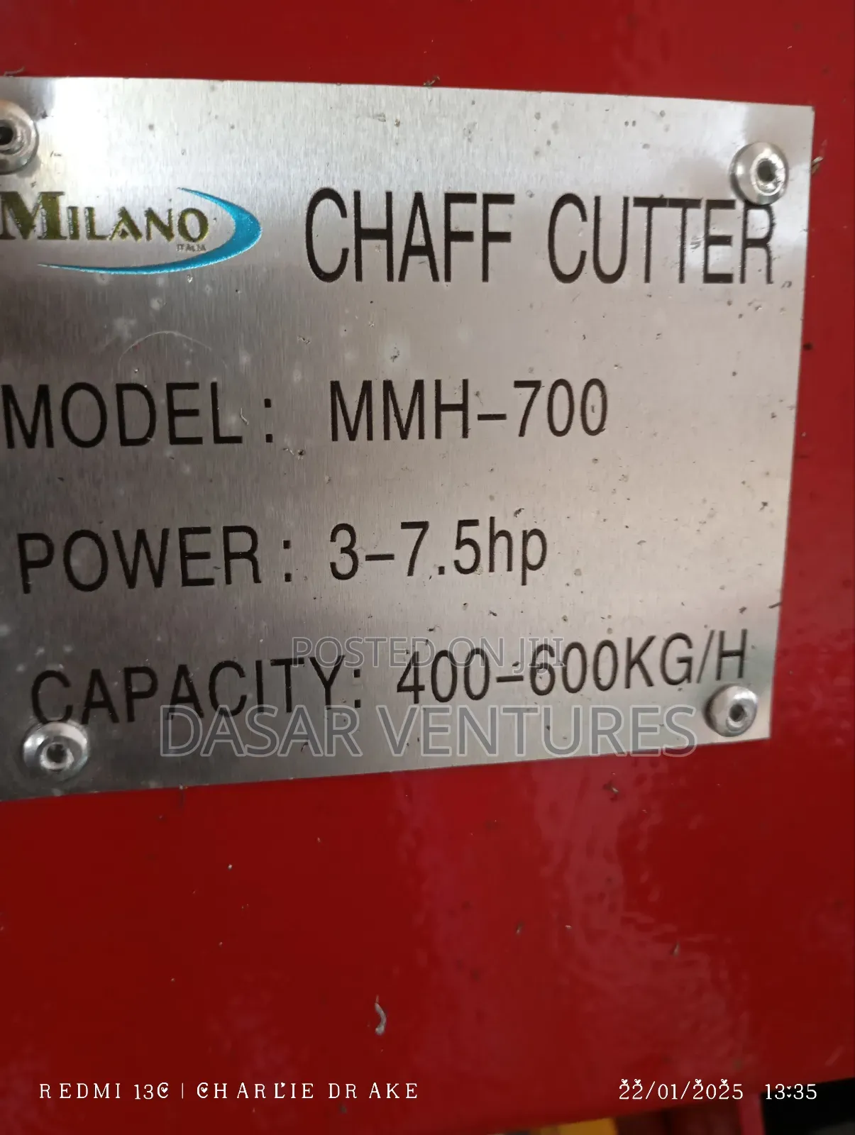 Feed Chopper / Chaff Cutter 750kg/Hr