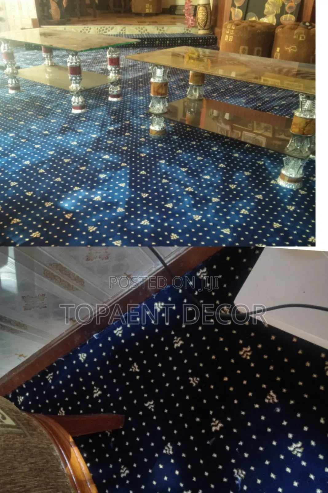 Blue Patterned Presidential 12mm Wall to Wall Carpet