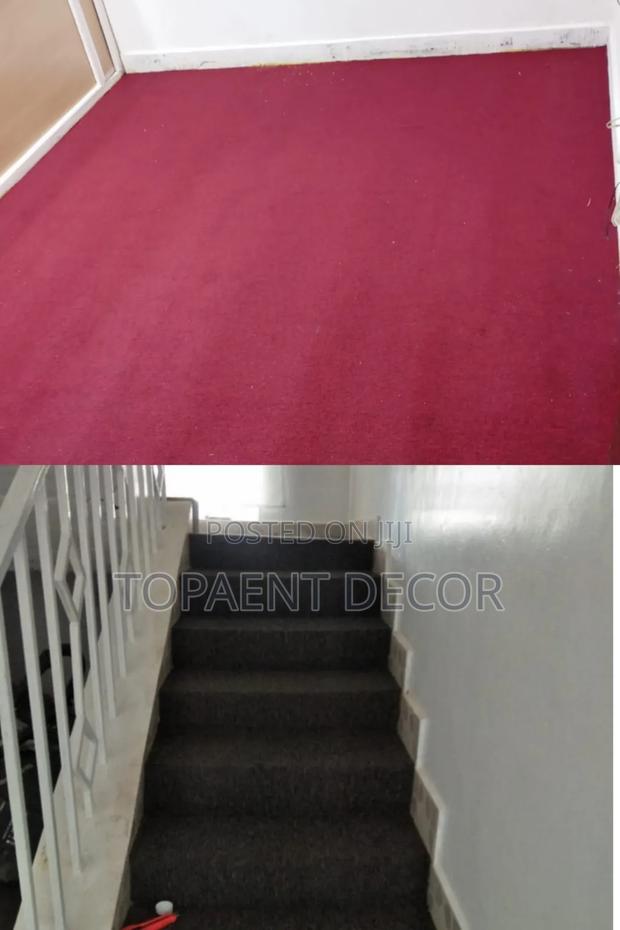 Dark Grey and Red 10mm Thick Delta Carpet