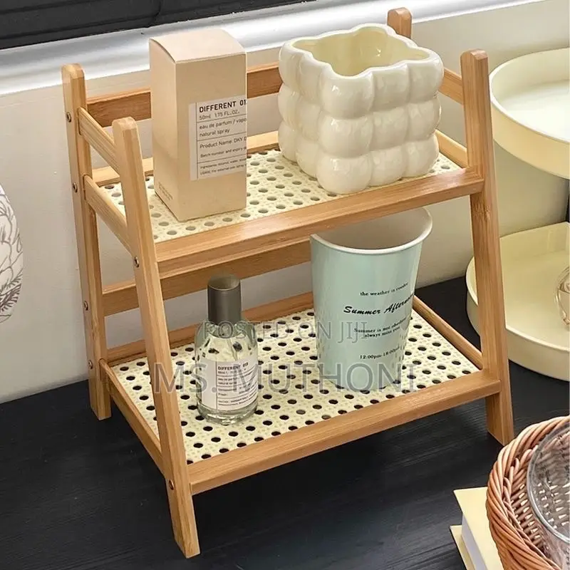 Wooden Storage Shelf 2-Tiers