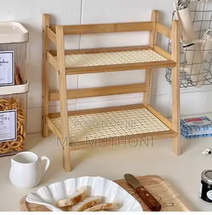 Wooden Storage Shelf 2-Tiers