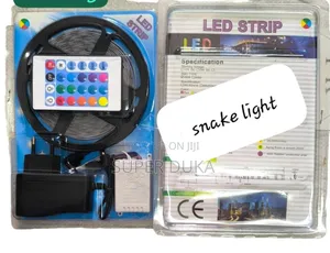 Snake Light.5m Multi Colour Led Strip.Self Stick.Remote.