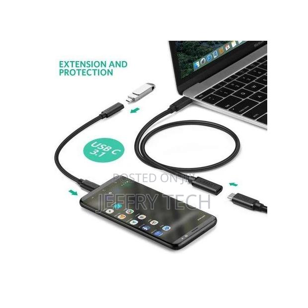 USB Type C Male to Female Extension Cable - 2m - thumbnail 3