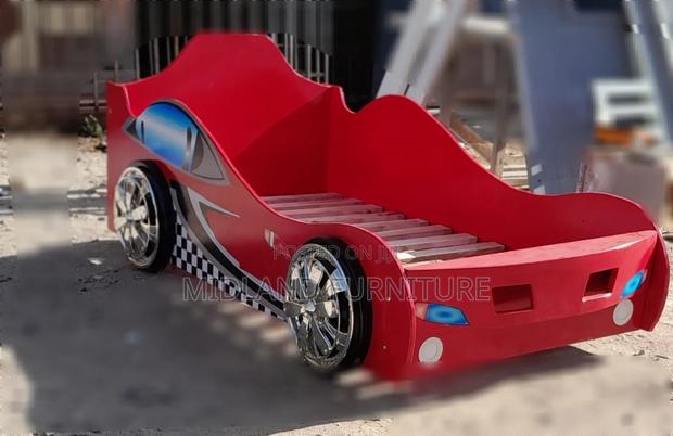 Red Themed Car Bed for Kids - main view
