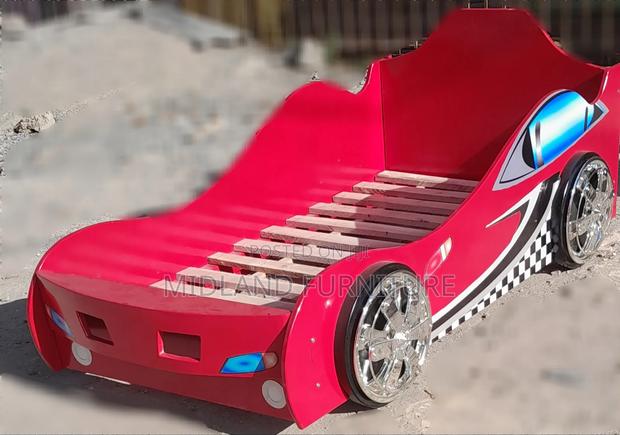 Red Themed Car Bed for Kids - thumbnail 5