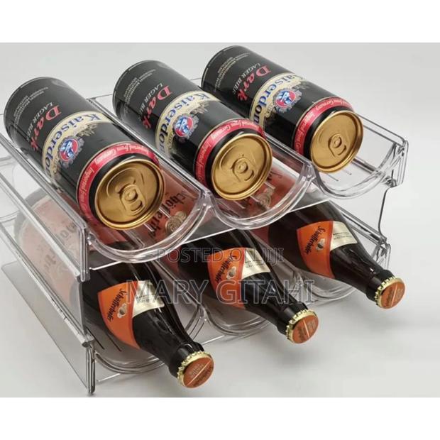 *Triple Stackable Wine Bottle Rack Glass Holder /