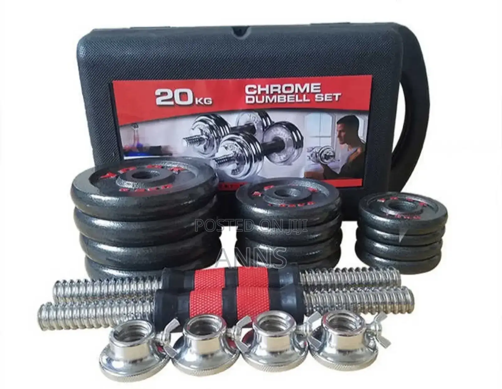 20kgs Chrome Dumbells ~° Adjustable Set