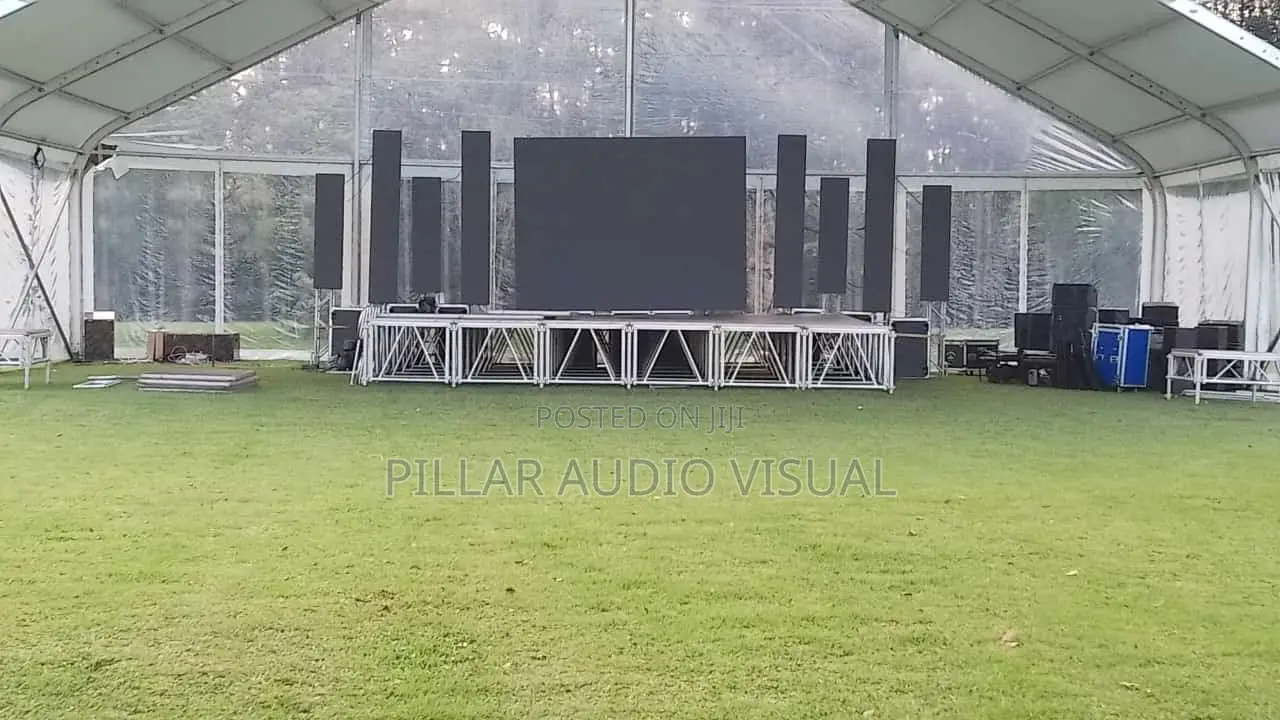 The Led Panels Screens Stage Set Up,.Stage LED Hire