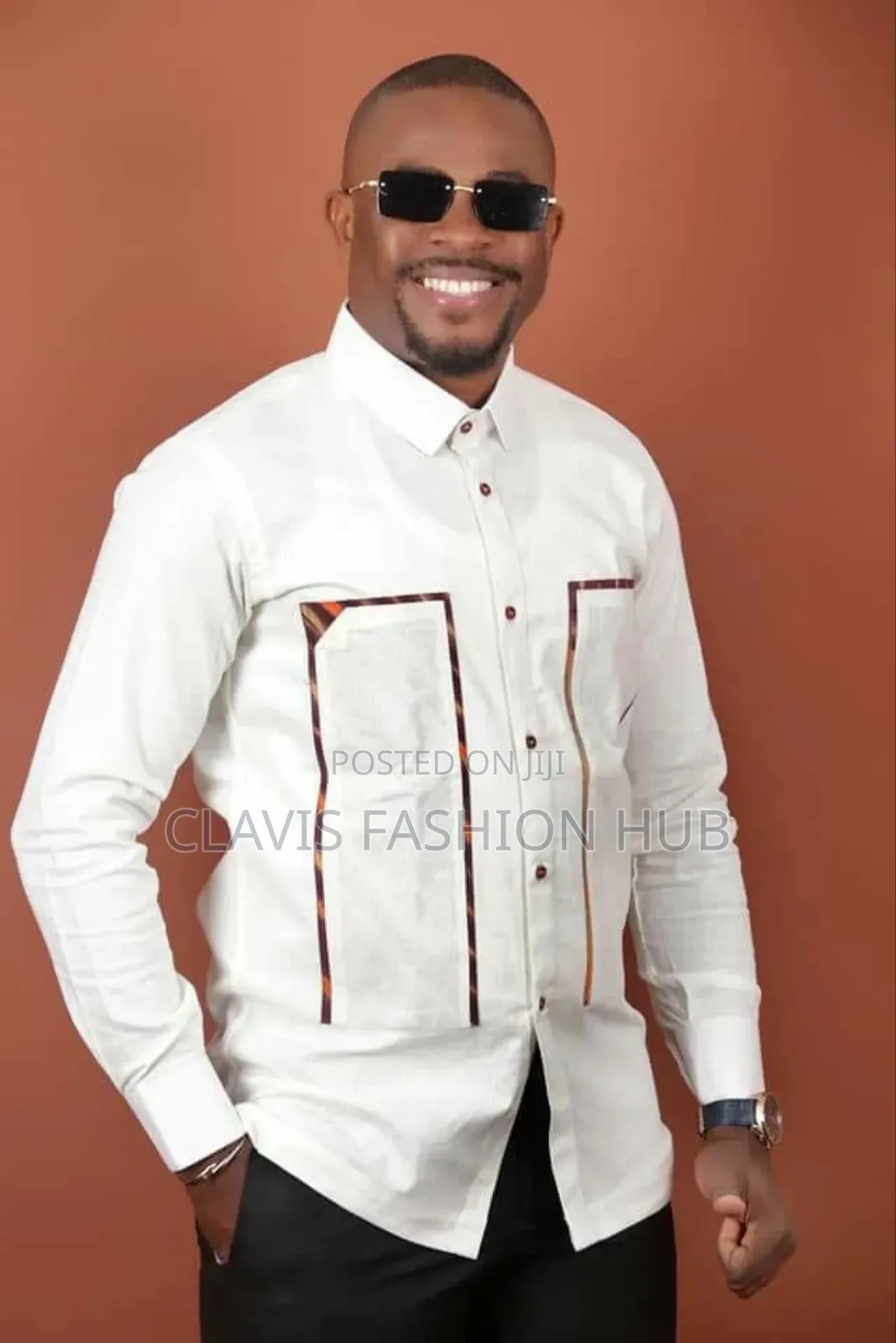 White Dress Shirts For Men With Design