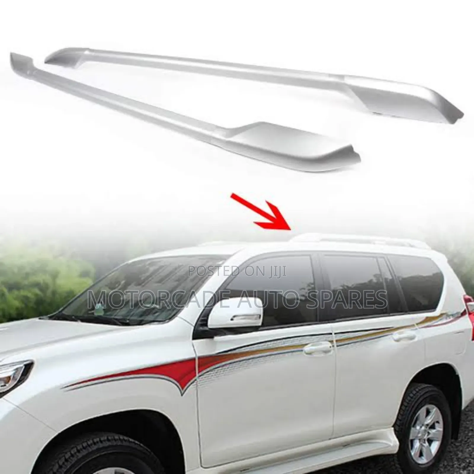 Toyota Landcruiser Prado 2010-2019 Fj 150 Silver Roof Rails