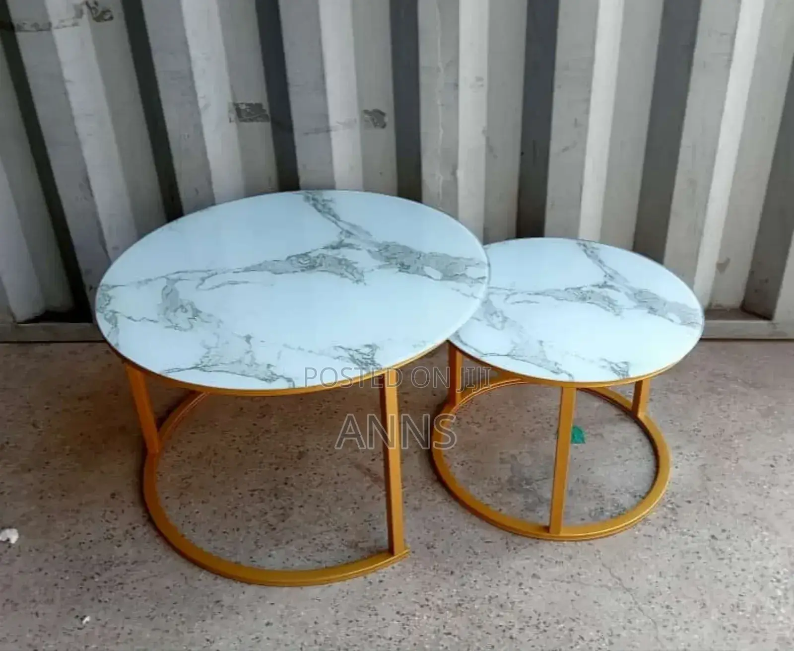 Glass Marble Effect Coffee Table