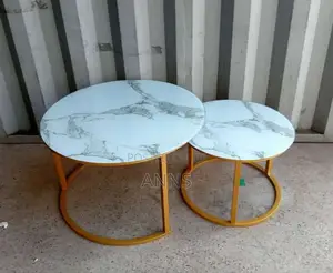 Glass Marble Effect Coffee Table