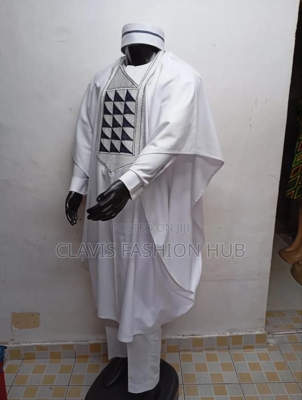 Nigerian Agbada Set Shirt, Trousers, Outer Cover - thumbnail 2