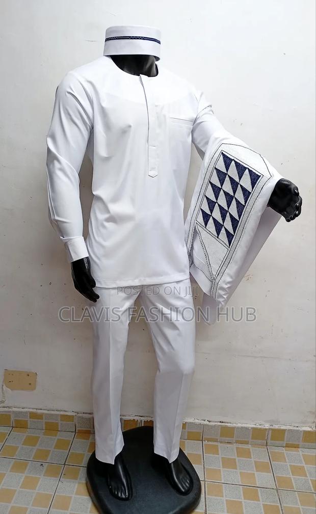 Nigerian Agbada Set Shirt, Trousers, Outer Cover - thumbnail 5