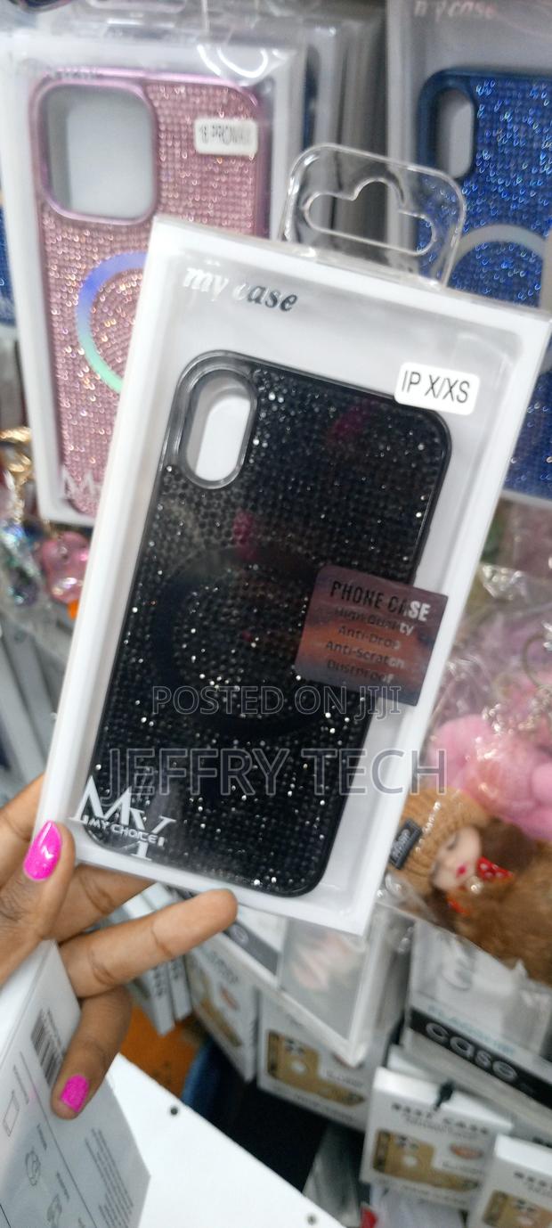 Magsafe Glitter Shockproof Case for iPhone X/Xs-Black - thumbnail 3